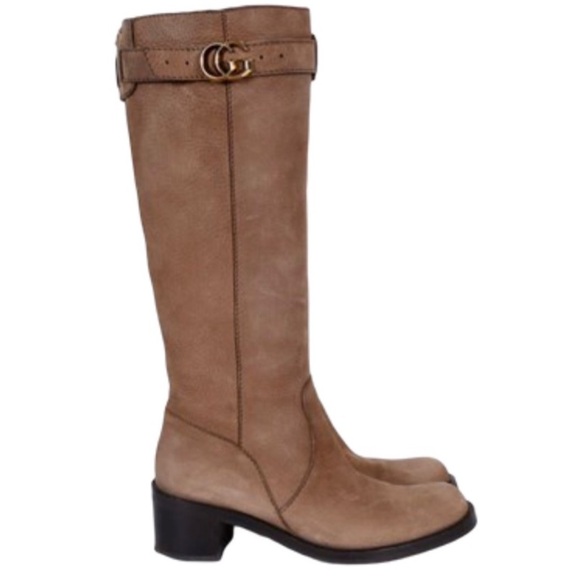 Gucci Shoes - ♥️GUCCI | Women's Tan Nubuck Riding Boots - sz 37.5